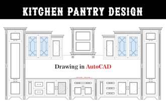 draft kitchen pantry cupboard drawing in autocad