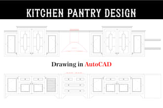 draft kitchen pantry cupboard drawing in autocad