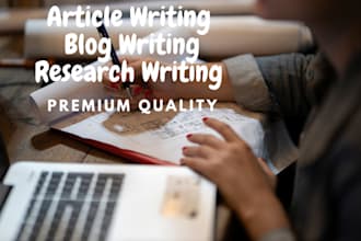 do artical writing, blog writing and research writing