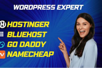 design wordpress website on bluehost namecheap hostgator siteground godaddy