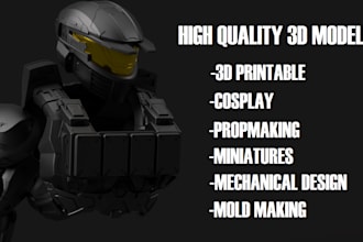 3d model your detailed cosplay props for 3d printing