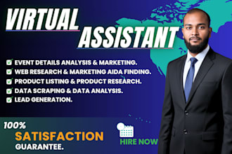 be your virtual assistant for any data entry tasks