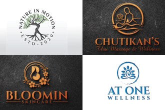 do natural spa yoga health wellness beauty or skincare and massage logo