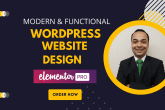 create a modern wordpress website using elementor pro or fix website errors