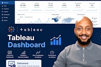 create a professional tableau dashboard