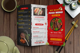 do an amazing menu design, food menu, restaurant menu design