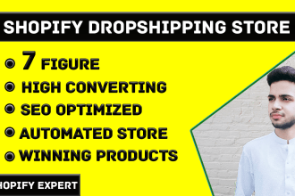 create premium one product shopify dropshipping store , redesign shopify website