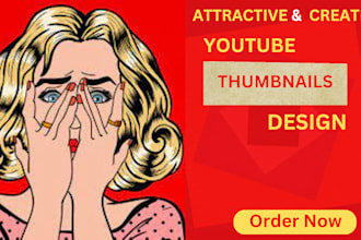 do attractive catchy youtube thumbnail design