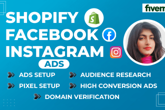 setup shopify facebook and instagram ads, shopify store marketing sales funnel