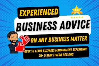 provide expert business advice and guidance on any matter
