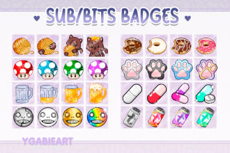 create custom sub or bits badge for your channel