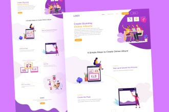 design web UI UX website template or landing page in figma, xd, PSD
