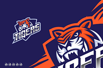 design creative tiger logo for you in just 1 day