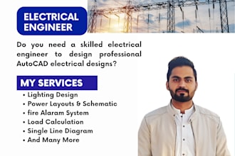design electrical plan, lighting and power layout using autocad