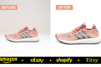 do ecommerce product photo editing for your amazon, shopify stores