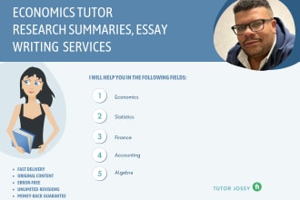 assist you in economics, statistics, finance and accounting