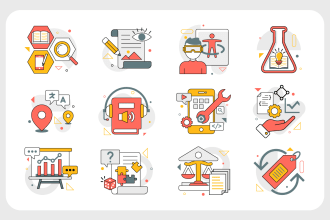 design custom professional icon set for your website