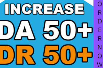 increase DR 50 plus with quality backlinks