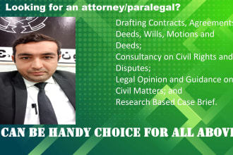 be your attorney and paralegal in civil disputes
