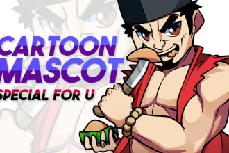 draw special cartoon mascot or anything for u