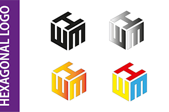 make hexagonal logo for your institution