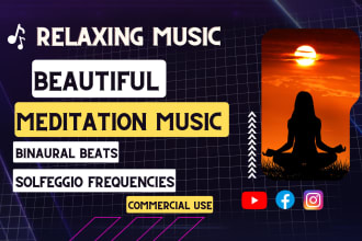 provide meditation music with binaural beats, solfeggio frequencies