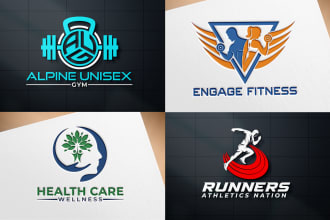 do sports, gym, fitness, health and clothing brand logo design