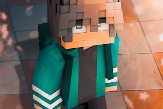 design minecraft profile picture and icons clean style