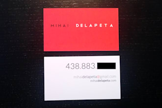 design a minimalistic business card