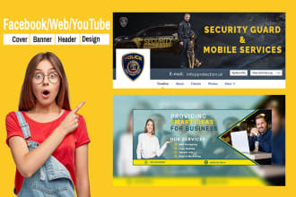 design facebook cover, youtube banner, linkedin banner