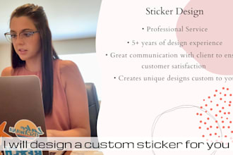 create custom sticker or label designs for you