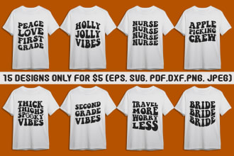 do retro vintage groovy typography svg bulk t shirt design