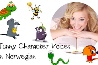 create funny character voices in norwegian