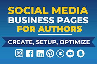 create social media pages professionally for authors