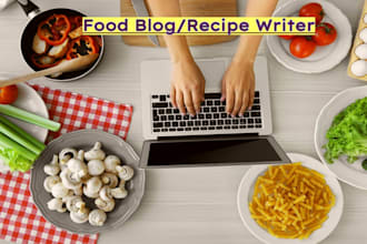 write food blog articles and recipes