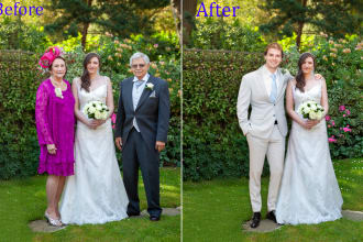 remove object from image or add person in photoshop