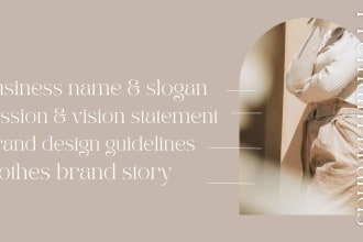 create your clothing premuim luxury brand story, mission, vision, slogan