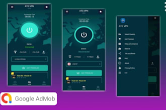 create professional vpn android app for admob and fb ads