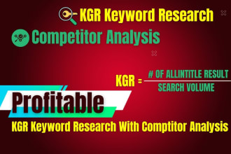 do profitable kgr keyword research and competitor analysis