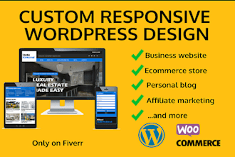 make the responsive and modern style wordpress website