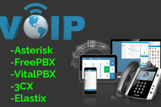 deploy voip system, 3cx, asterisk, freepbx, vital and fusion