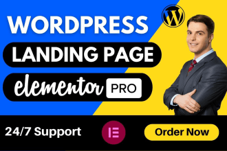 do wordpress landing page design, sales funnel or sales page