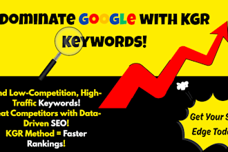 do kgr keyword research and competitor analysis for best SEO