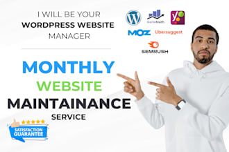 be your website manager to manage and update wordpress site