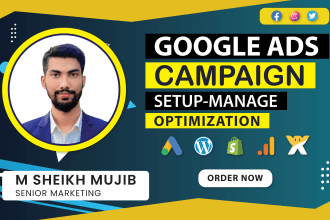 setup manage google ads PPC and performance max campaigns to boost conversion