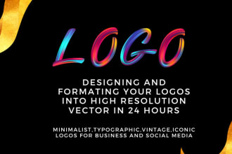 design and format your logo into a high resolution vector format