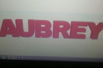 created your name in a 3d modeling application