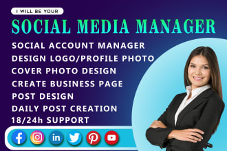 be your social media manager and social post designer