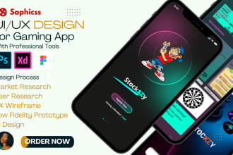 do uiux design mobile app UI design gaming app on figma