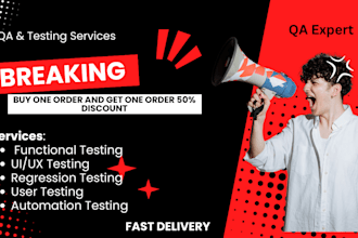 do QA and automation testing of your webapp and report bugs